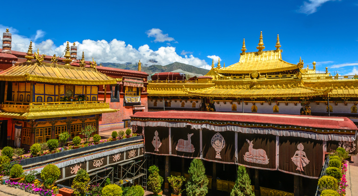 Lhasa in Tibet, een van de hoogste gelegen steden van de wereld