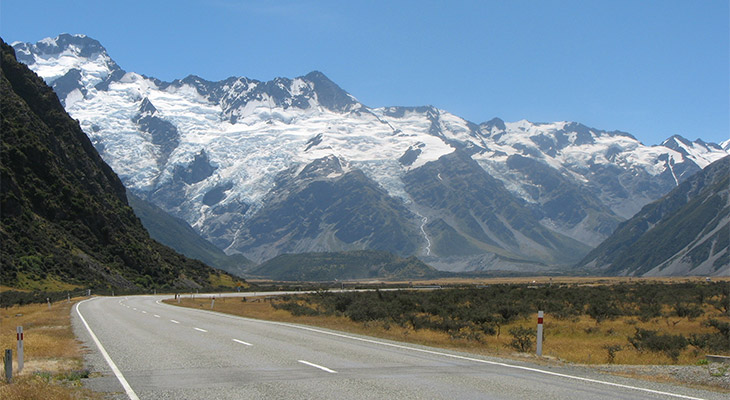 Weg door de bergen, Nieuw-Zeeland