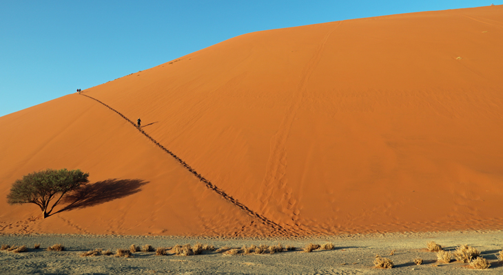 Sossusvlei zandduinen in Namibie