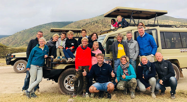 Groepsfoto safari in Zuid-Afrika