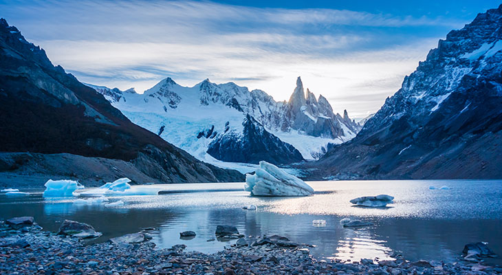 Ijs en sneeuw in de buurt van El Chaltén