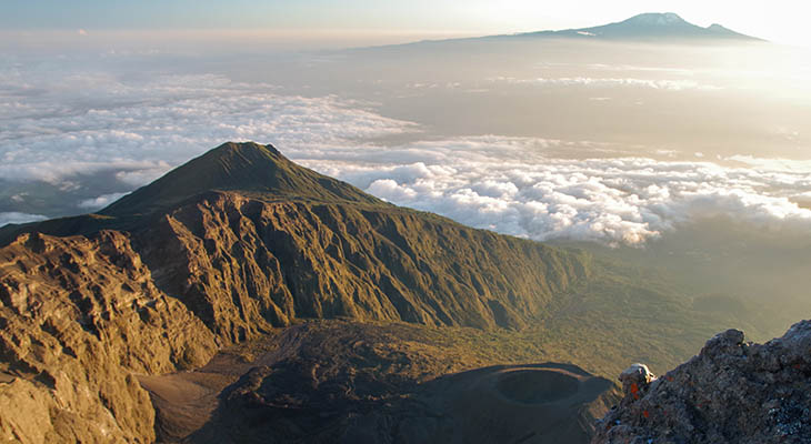 Uitzicht op Mount Meru