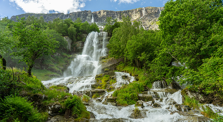 Vinnufossen waterval in Noorwegen