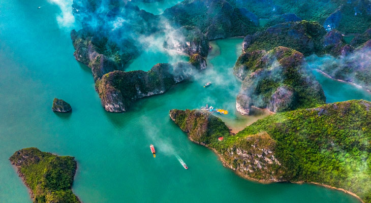 Luchtfoto Ha Long Bay