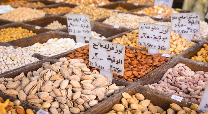 Traditionele markt Amman Jordanië