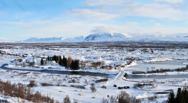 Thingvellir winter IJsland