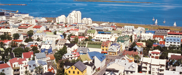 uitzicht over Reykjavik-IJsland