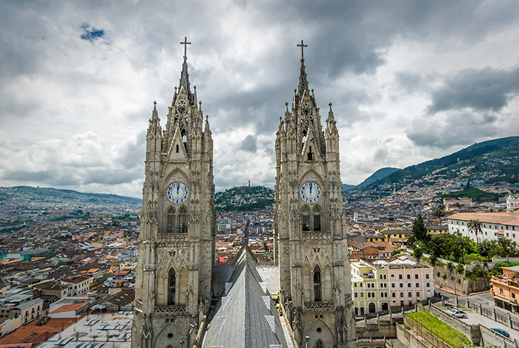 Kathedraal in Quito, Ecuador