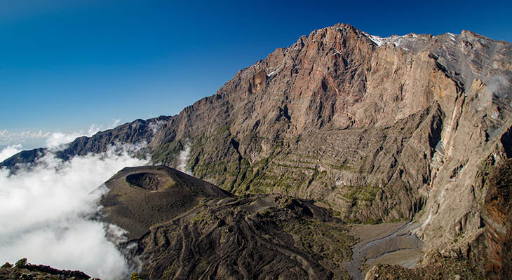 Uitzicht op Mount Meru