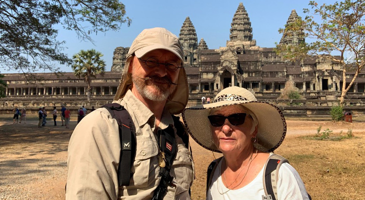 Luc en Chrisje in Cambodja
