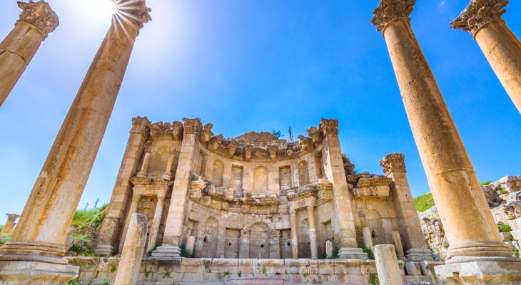 Romeinse ruïnes Jerash Jordanië