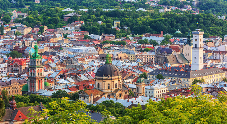 Uitzicht over Lviv, Oekranië