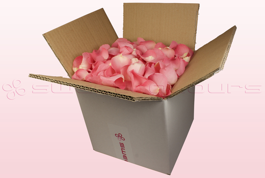 Confezione da 8 litri con petali di rosa liofilizzati di colore rosa dolce. 