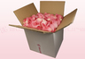 Caja de 8 litros con pétalos de rosa liofilizados de color rosa dulce.  
