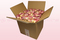 Caja de 8 litros con pétalos de rosa liofilizados de color rosa pasión.  