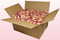 24 Liter Karton mit gefriergetrockneten Rosenblättern in der Farbe Glühend Pink