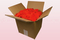 8 Liter Karton Konservierte Orangefarbige Rosenblätter