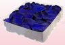 Confezione da 2 litri con petali di rosa stabilizzata di colore blu scuro. 