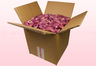 8 Liter Karton mit gefriergetrockneten Rosenblättern in der Farbe Violett