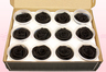 12 Geconserveerde Rozenkoppen, Zwart, Maat M