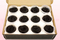 12 konservierte Rosenköpfe, Schwarz, Größe M