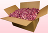 Caja de 24 litros con pétalos de rosa liofilizados de color  frambuesa. 