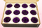 12 konservierte Rosenköpfe, Violett, Größe M