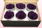 6 Preserved Rose Heads, Purple, Size XL
