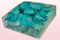 2 litre box with turquoise coloured preserved rose petals