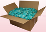 Boîte de 24 litres de pétales de roses conservées couleur turquoise