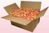 24 Liter Karton mit gefriergetrockneten Rosenblättern in der Farbe Rosa & Pfirsich
