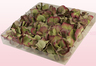 1 Liter Verpackung mit gefriergetrockneten Hortensienblättern in der Farbe Antikgrün