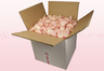 Caja de 8 litros con pétalos de rosa liofilizados de color rosa elegante.  
