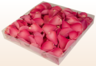 1 Liter Verpackung mit gefriergetrockneten Rosenblättern in der Farbe Magenta Pink