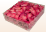Emballage 2 litres de pétales de roses lyophilisés couleur rose foncé