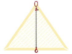 DELTALOCK 1 LEG CHAIN SLINGS WITH SELF-LOCKING CLEVIS HOOK AND EYE GRAB HOOK GRADE 80